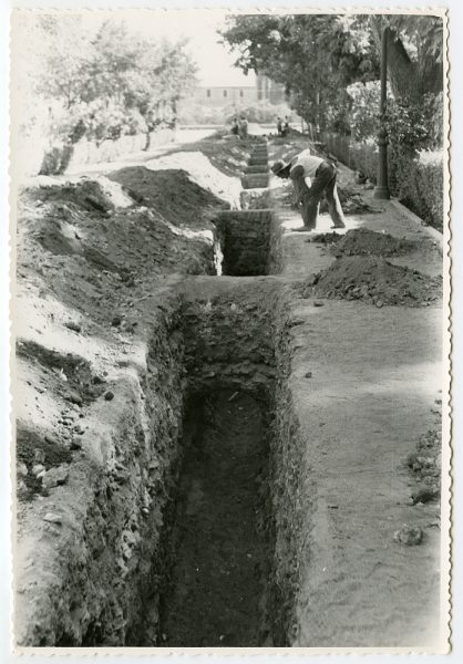 MMH-553-Obras de urbanización en el paseo de Merchán_ ca 1963 - Fot Flores