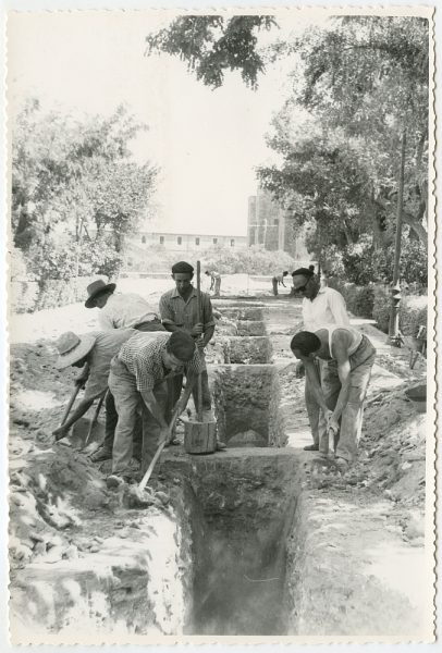 MMH-559-Obras de urbanización en el paseo de Merchán_ ca 1963 - Fot Flores