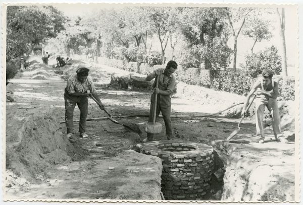 MMH-560-Obras de urbanización en el paseo de Merchán_ ca 1963 - Fot Flores