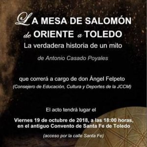 Presentación libro “La mesa de Salomón, de Oriente a Toledo”