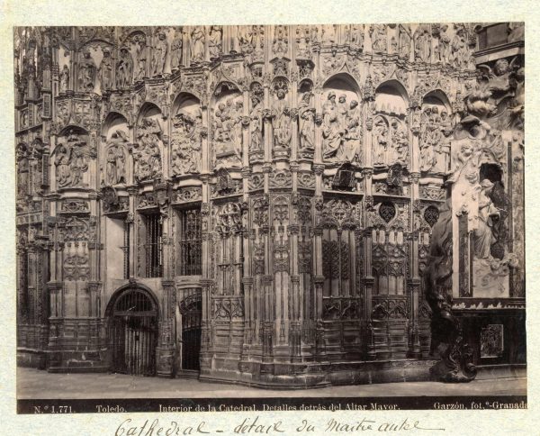 1771 - Toledo. Interior de la Catedral. Detalles detrás del Altar Mayor