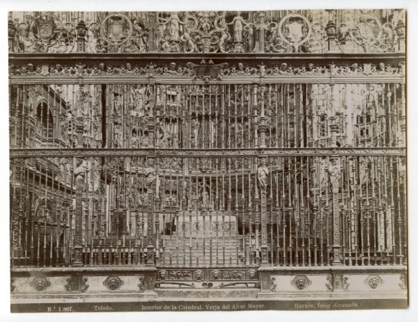 1867 - Toledo. Interior de la Catedral. Verja del Altar Mayor