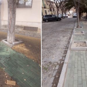l Ayuntamiento actúa en la mejora del adoquinado de la Plaza de la Cruz Verde a través de trabajadores del Plan de Empleo