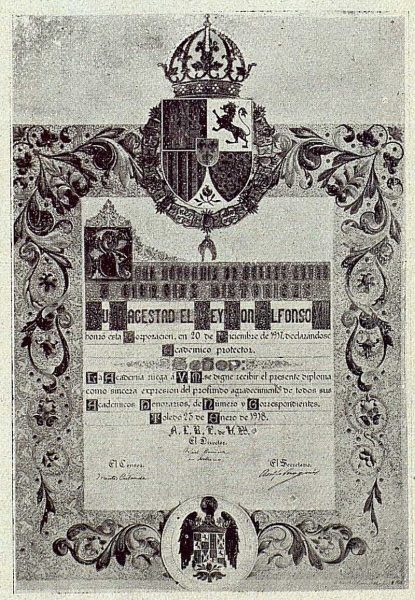 026_TRA-1918-100 - Pergamino por el que se nombra a Alfonso XIII Académico protector de la Escuela de Artes y Oficios