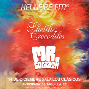 Concierto: SHELIKES CROCODILES + MR. GOLIATH + HELLFIRE FM