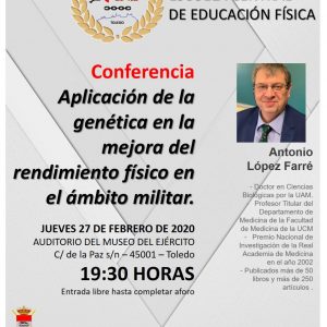 Conferencia: Aplicación de la genética en la mejora del rendimiento físico en el ámbito militar