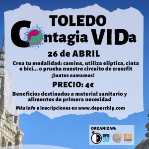 os toledanos están llamados a una cita deportiva solidaria desde sus casas el próximo 26 de abril para hacer frente al Covid-19