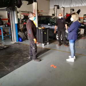 ilagros Tolón se interesa por los trabajadores y empresarios del Polígono industrial como pieza fundamental para la economía local