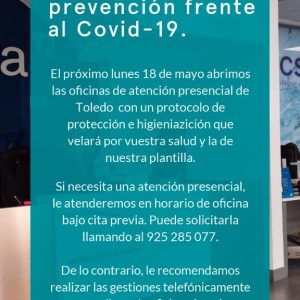 agus reabrirá el lunes sus oficinas de atención presencial con cita previa y un protocolo de prevención frente al Covid-19