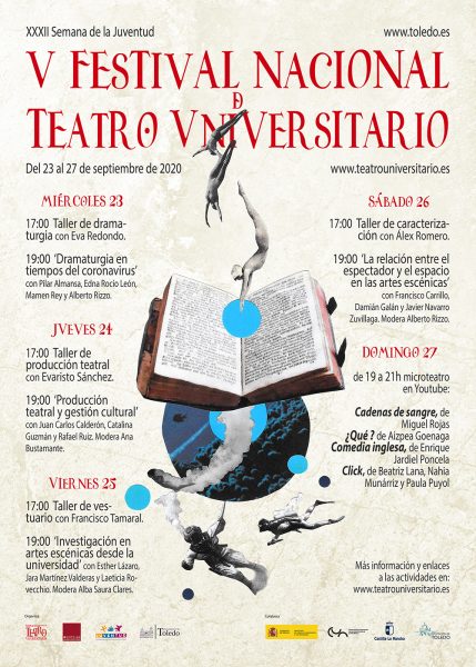 Cartel vertical con actividades