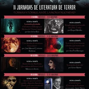 l Ayuntamiento apoya las II Jornadas de Literatura de Terror que tendrán lugar todos los miércoles del mes de noviembre