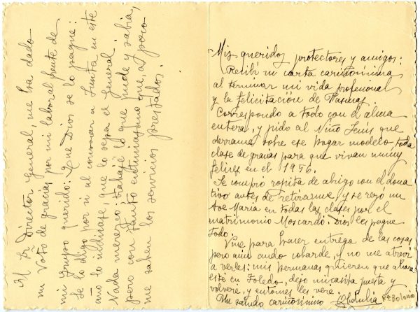 012-2 - Año 1955 _ Felicitación de Obdulia Rodríguez Bolonio