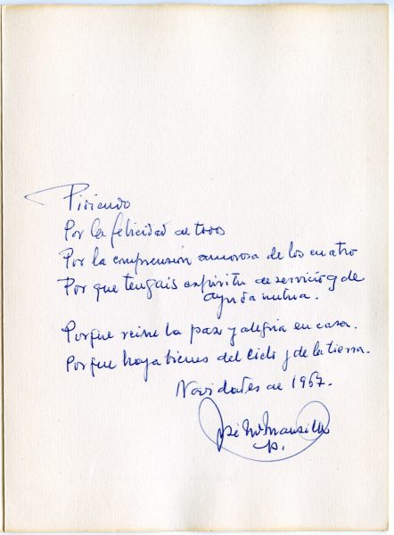 028-2 - Año 1967 _ Felicitación de José María Mansilla