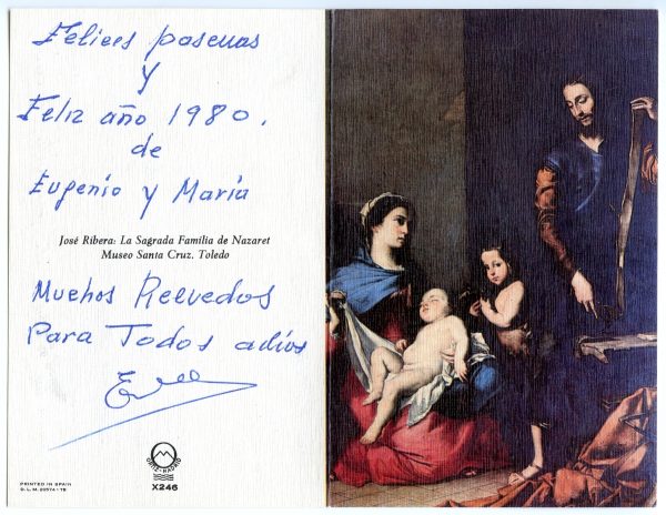 041-1 - Año 1979 _ Felicitación de Eugenio y María