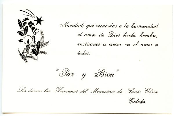 053 - Año 1983 _ Felicitación del Monasterio de Santa Clara de Toledo