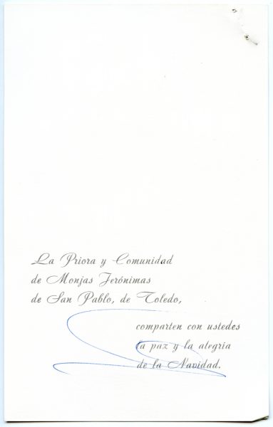 057-2 - Año 1983 _ Felicitación del Convento de Jerónimas de San Pablo de Toledo