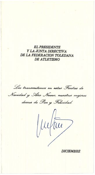 081-2 - Año 1984 _ Felicitación del Presidente de la Federación Toledana de Atletismo