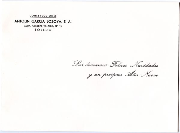 085-2 - Año 1984 _ Felicitación de Construcciones Antolín García Lozoya