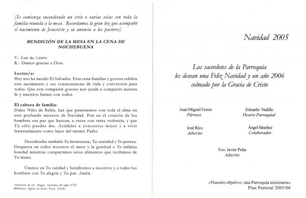 100-2 - Año 2005 _ Felicitación de la Parroquia de Santo Tomé y El Salvador