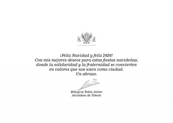 120-2 - Año 2019 _ Felicitación de la Alcaldesa de Toledo