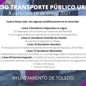emporal Filomena. Autobuses Urbanos