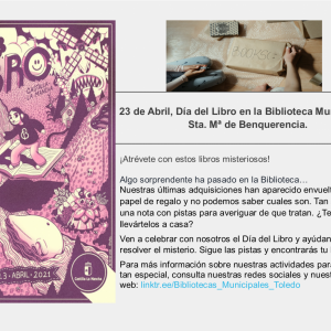 3 de Abril, Día del libro en la Biblioteca de Santa María de Benquerencia