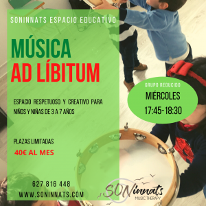 Música ad líbitum – Espacio educativo para niños y niñas a partir de 3 años.