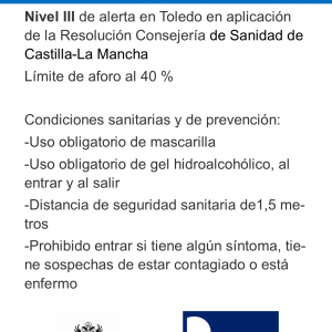 e decreta el Nivel III de alerta sanitaria por la pandemia de Covid-19 en el municipio de Toledo.