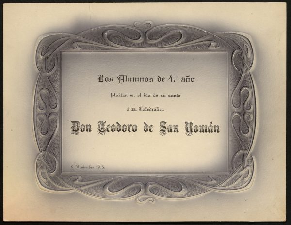 1915-11-09 - Teodoro de San Román y Maldonado