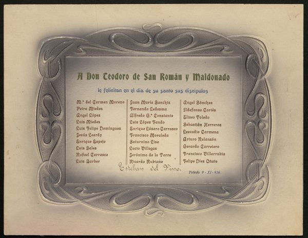 1916-11-09 - Teodoro de San Román y Maldonado