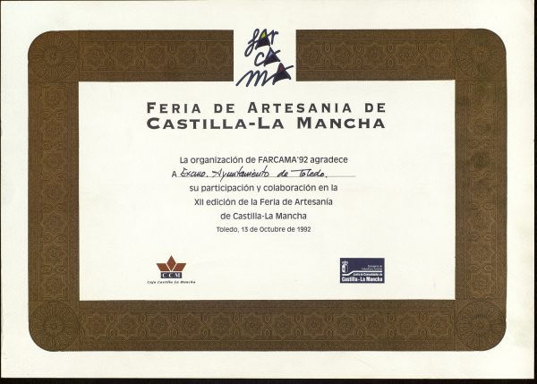 1992-10-13 - Agradecimiento por la colaboración municipal en FARCAMA 92