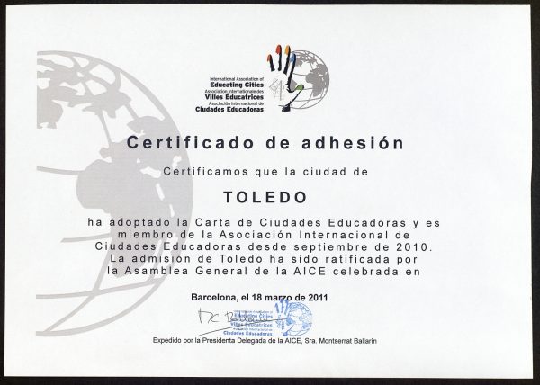 2011-03-18 - Acreditación de ser miembro de la Asociación Internacional de Ciudades Educadoras