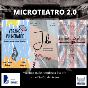 Microteatro con Edu Alvero y Juan Carlos Reina. Biblioteca CLM
