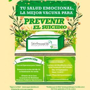 l Consistorio toledano iluminará de verde varios espacios con motivo del ‘Día Mundial para la Prevención del Suicidio’