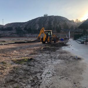 rranca la recuperación del campo de fútbol del Arroyo que resultó gravemente afectado por la DANA de septiembre