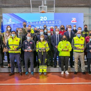 a alcaldesa participa en el acto de conmemoración del XX aniversario del Servicio 112 de Castilla-La Mancha