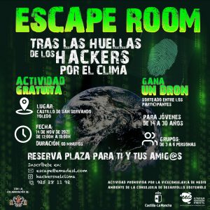 Escape Room “Tras las huelas de los hackers por el clima”