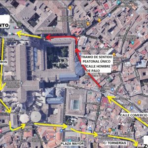 l eje peatonal Zocodover-Ayuntamiento será de sentido único los días de mayor afluencia para favorecer la fluidez peatonal