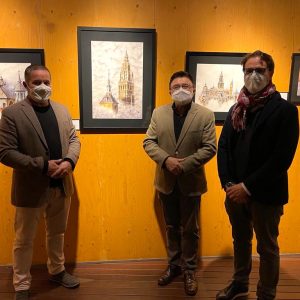 avid Esteban Resino rinde homenaje al Casco Histórico con su exposición de acuarelas en las Cuevas de Hércules que se podrá ver hasta el 8 de enero