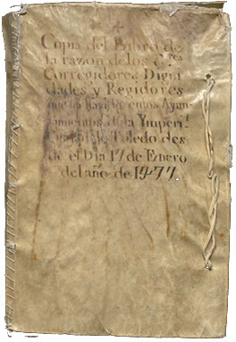Copia del libro registro de autoridades municipales de Toledo S XV-XVIII