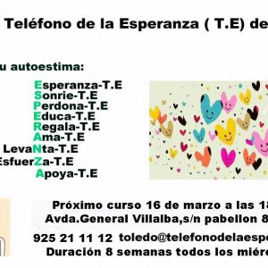 Mejora tu autoestima. Curso Teléfono de la Esperanza