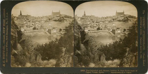 03 - 10852 - WHITE - La Catedral y el Alcázar, mirando al Norte desde la orilla Sur del Tajo, Toledo, España