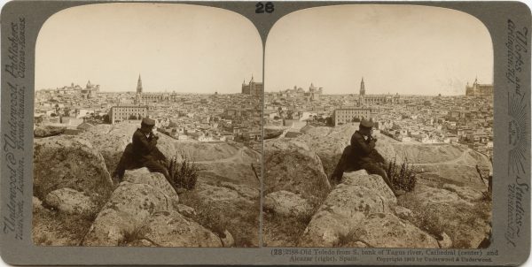 08 - 28 - UNDERWOOD - El viejo Toledo, desde la orilla sur del Tajo, mostrando la Catedral en el centro y el Alcázar a la derecha, España