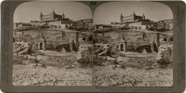 09 - 29 - UNDERWOOD - El Puente de Alcántara (Siglo XIII) y el Alcázar, Toledo, España