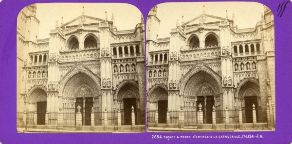 14 - 2654 - Jean Andrieu - Fachada y puerta de entrada a la Catedral, Toledo