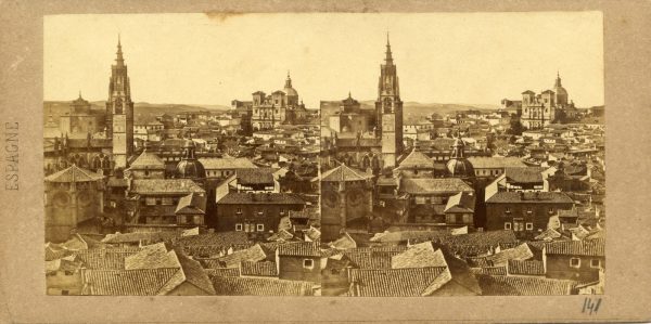 39 - 141 - Eugène Sevaistre - Panorama de Toledo tomada desde el Alcázar en Toledo