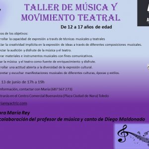 TALLER DE MÚSICA Y MOVIMIENTO TEATRAL MES DE JUNIO