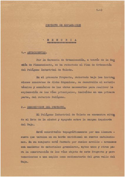 1965 - Plan de Ordenación del Polígono Industrial de Toledo