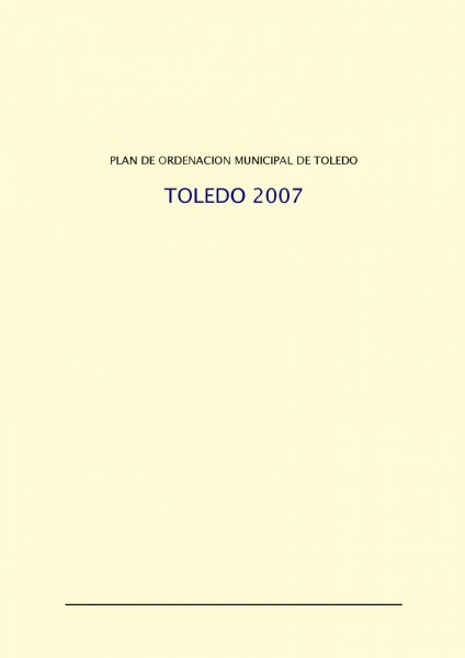 2007 – Plan de Ordenación Municipal – POM