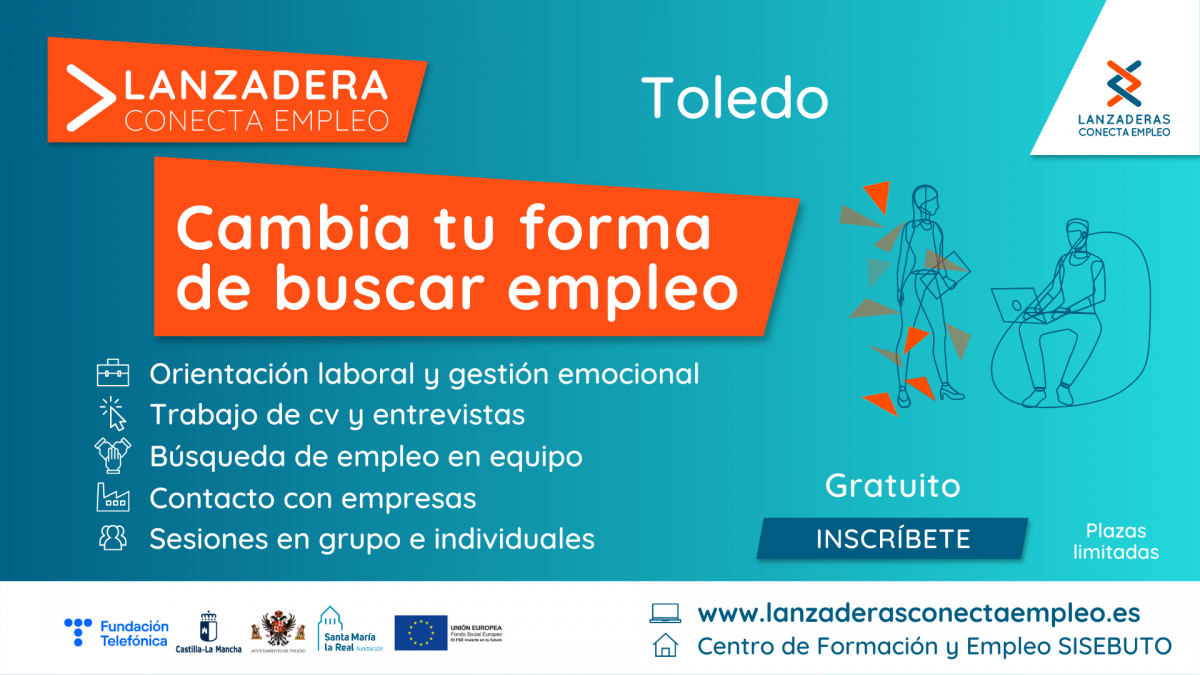 https://www.toledo.es/wp-content/uploads/2022/07/cartel-lce-toledo-ii-2022-1200x675.png. Últimos días para inscribirse en la plataforma Lanzadera Conecta Empleo